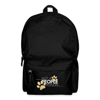 Not a People Person - Dog Paws Motif - Backpack - black - Front