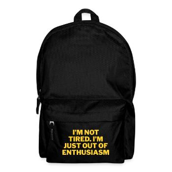No more enthusiasm saying - Backpack - black - Front