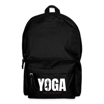 Yoga Balance – Stay in Balance Motivation - Backpack - black - Front