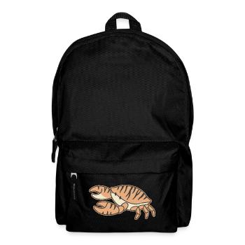 Orange Crab Striped Cartoon Tiger Stripes - Backpack - black - Front