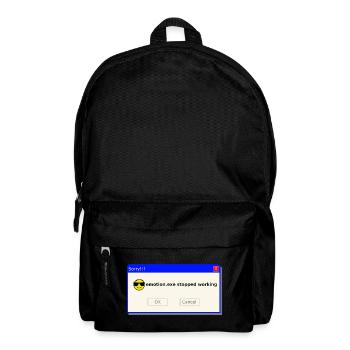 Emotion.exe Error – Dark Glitch Streetwear - Rucksack - Schwarz - Vorne