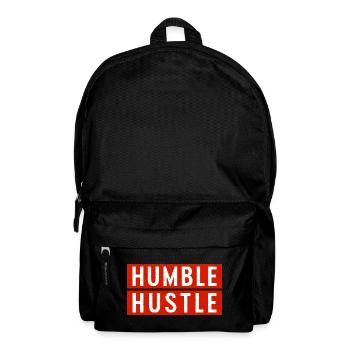 Bescheidener Hustle Unternehmer Geschäftsmann Businesswo - Rucksack - Schwarz - Vorne