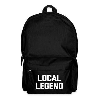 Lokale Legende Fette Typografie - Rucksack - Schwarz - Vorne