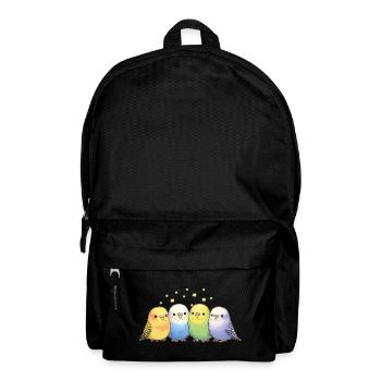 Wellensittiche - Rucksack - Schwarz - Vorne