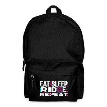 T-shirt de cyclisme Eat Sleep Ride Repeat - Sac à dos - noir - Devant