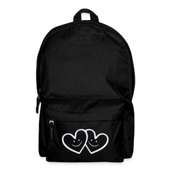 Double Heart Friendship Smile - Backpack - black - Front