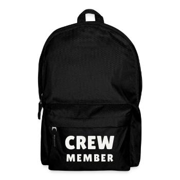 Crew Members Around Modern Team Staff Event Group - Backpack - black - Front