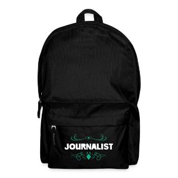 Motif d’ornement journaliste - Sac à dos - noir - Devant