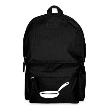 Pan Pot Cooking Icon White Gift Chef - Backpack - black - Front