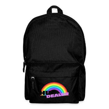 Hug Dealer Stickers: Colorful Rainbow Design - Backpack - black - Front