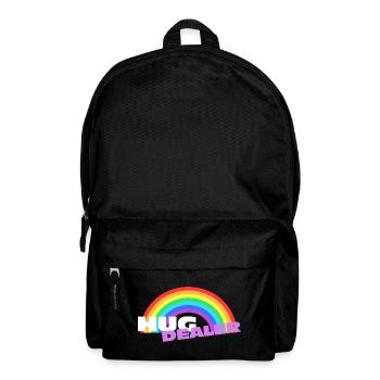 Hug Dealer Stickers: Colorful Rainbow Design - Backpack - black - Front