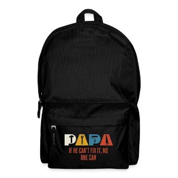 Toolword Motto If He Can't Fix It - Rucksack - Schwarz - Vorne