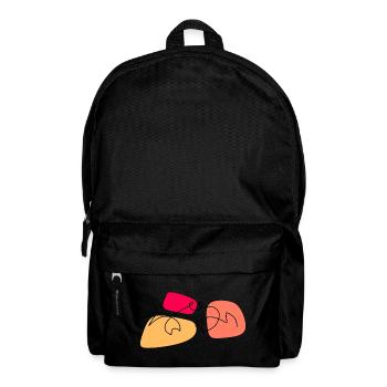 Lineart crab with color background - Backpack - black - Front