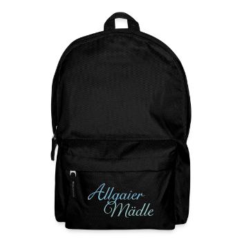 Allgaier Mädle Mädchen aus dem Allgäu (Hell) - Rucksack - Schwarz - Vorne