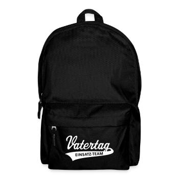 Vatertag Einsatz-Team Schriftzug - Rucksack - Schwarz - Vorne