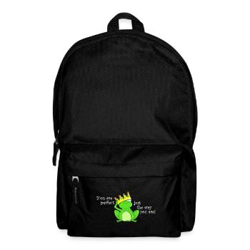 Du bist perfekt so wie du bist! Frosch - Rucksack - Schwarz - Vorne