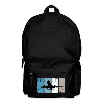 Flugzeug Pilot Luftfahrt - Rucksack - Schwarz - Vorne