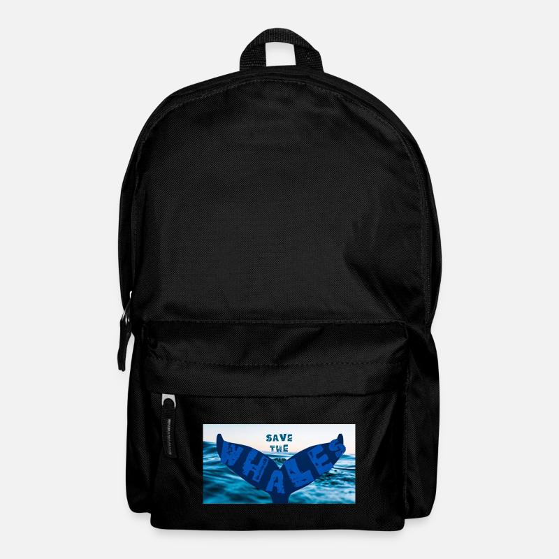 Save the whales - Rucksack - Schwarz