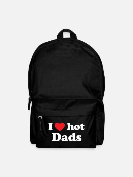 I love hot dads - Rucksack - Schwarz