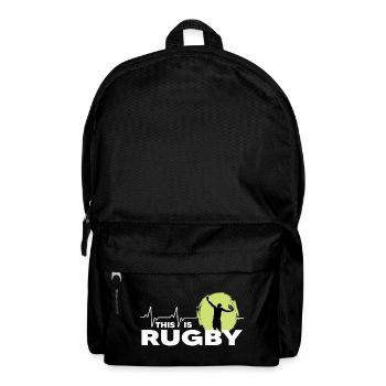 rugby rugby players rugby season this is rugby - Backpack - black - Front