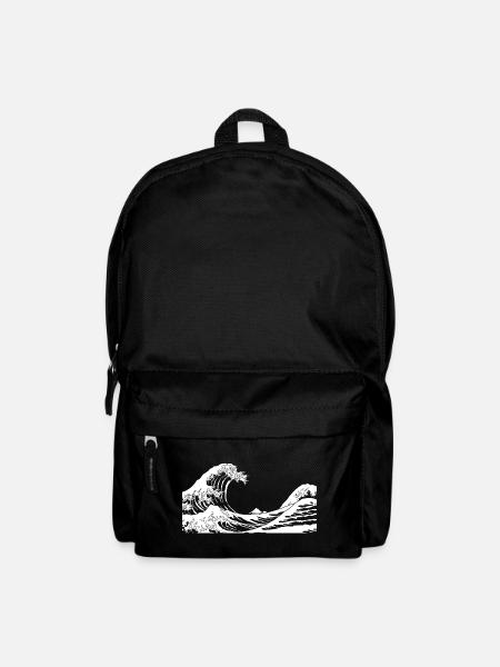 Kanagawa Wellen Ästhetische japanische Kunst Große Welle - Rucksack - Schwarz