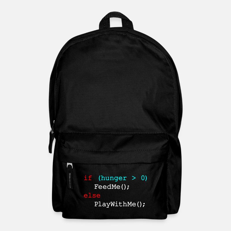 Wenn Hunger mich füttert, sonst spiel mit mir - JavaScript - Rucksack - Schwarz