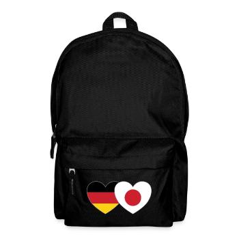 Deutschland Japan Flagge Herz - Rucksack - Schwarz - Vorne