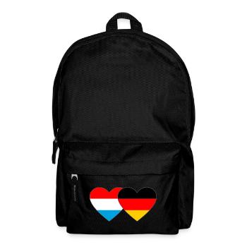 Luxembourg Allemagne Flag Heart - Sac à dos - noir - Devant
