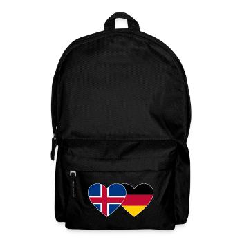 Islande Allemagne Flag Coeur - Sac à dos - noir - Devant