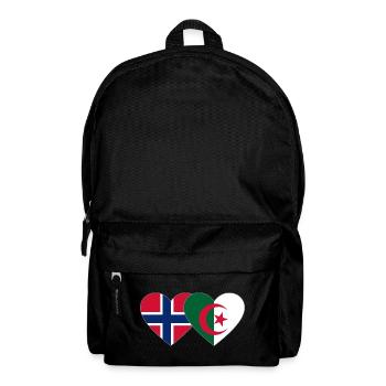 Norwegen Algerien Flagge Herz - Rucksack - Schwarz - Vorne