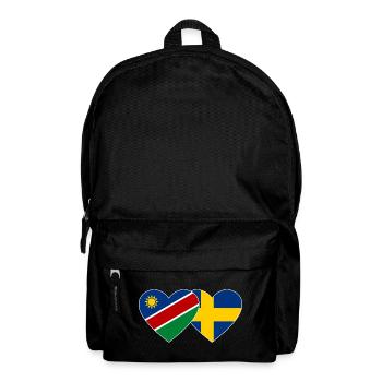 Namibia Schweden Flagge Herz - Rucksack - Schwarz - Vorne