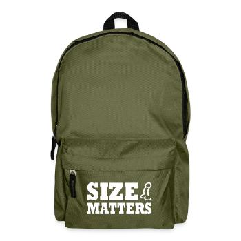 Penis size matters - Backpack - olive green - Front