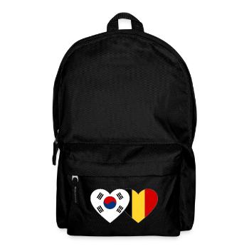 Südkorea Belgien Flagge Herz - Rucksack - Schwarz - Vorne