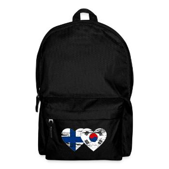 Finlande Corée du Sud drapeau coeur utilisé - Sac à dos - noir - Devant