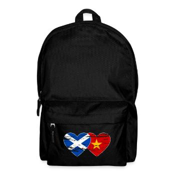 Scotland Vietnam Flag Heart Used - Backpack - black - Front