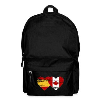 Coeur de drapeau Espagne Canada utilisé - Sac à dos - noir - Devant