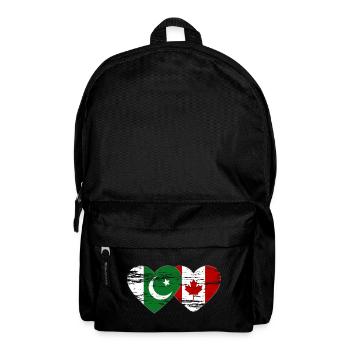 Coeur de drapeau du Pakistan Canada utilisé - Sac à dos - noir - Devant