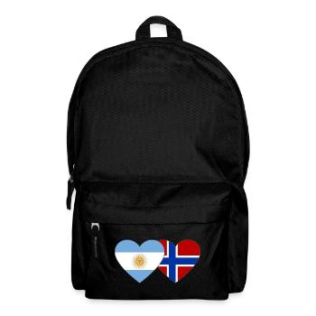Argentine Norvège Drapeau Coeur - Sac à dos - noir - Devant