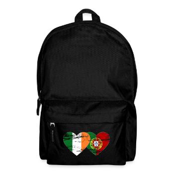 Ireland Portugal Flag Used - Backpack - black - Front