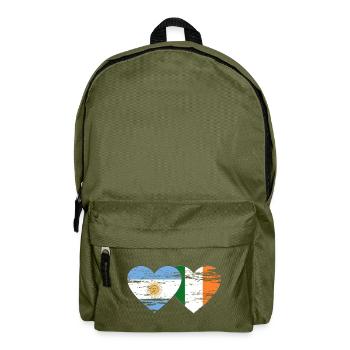 Argentinien Irland Flagge used - Rucksack - Olivgrün - Vorne