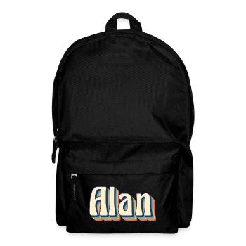 Alan t-shirt retro vintage t-shirt gift idea - Backpack - black - Front