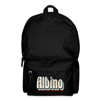 Albino-T-Shirt Retro-Vintage-T-Shirt-Geschenkidee - Rucksack - Schwarz - Vorne