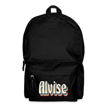 Alvise Retro T-Shirt Vintage T-Shirt Geschenkidee - Rucksack - Schwarz - Vorne