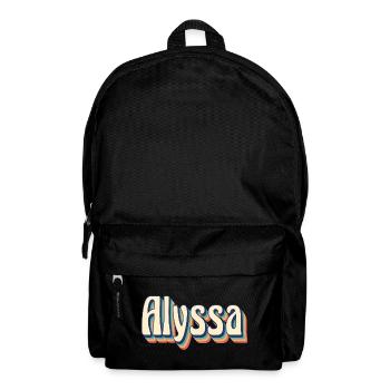Idée cadeau t-shirt rétro t-shirt vintage Alyssa - Sac à dos - noir - Devant