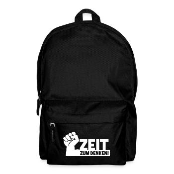 Zeit zum Denken - Rucksack - Schwarz - Vorne