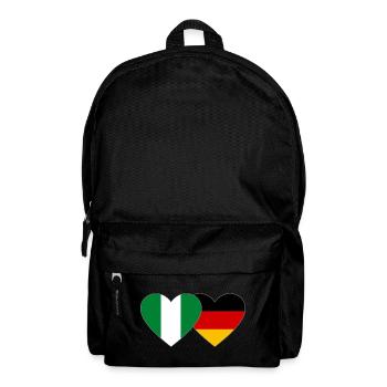 Drapeau du Nigeria Allemagne Coeur - Sac à dos - noir - Devant