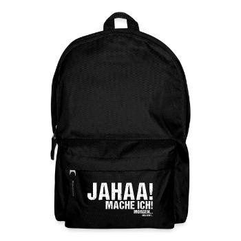 Jahaa mache ich morgen vielleicht - Rucksack - Schwarz - Vorne