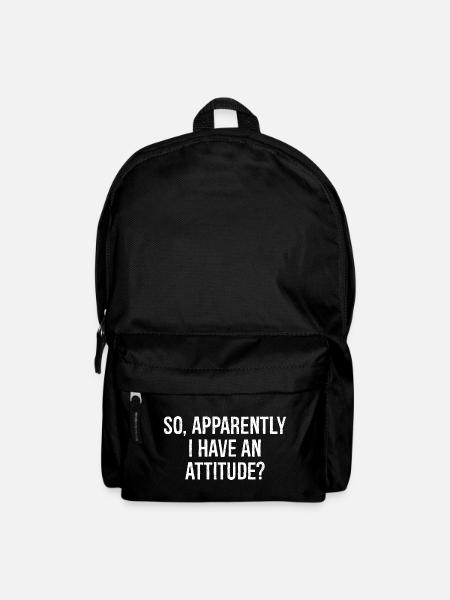 so apparently I have an attitude - Backpack - black