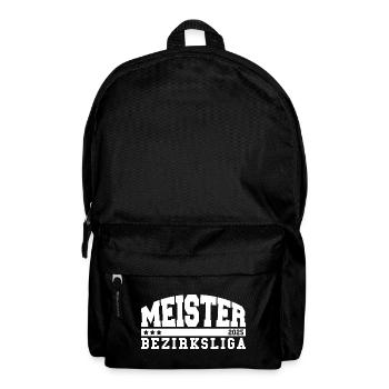 Meister 2025 Bezirksliga Aufstieg Fußball - Rucksack - Schwarz - Vorne