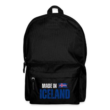 Fabriqué en Islande, fierté islandaise - Sac à dos - noir - Devant
